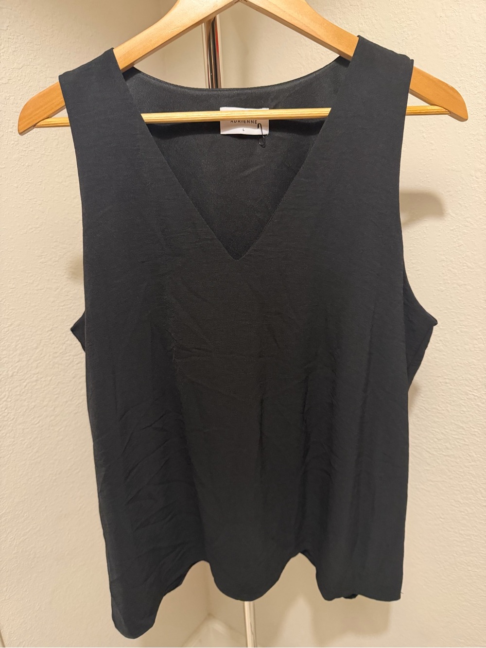 Adrienne Black V-Neck Tank Top